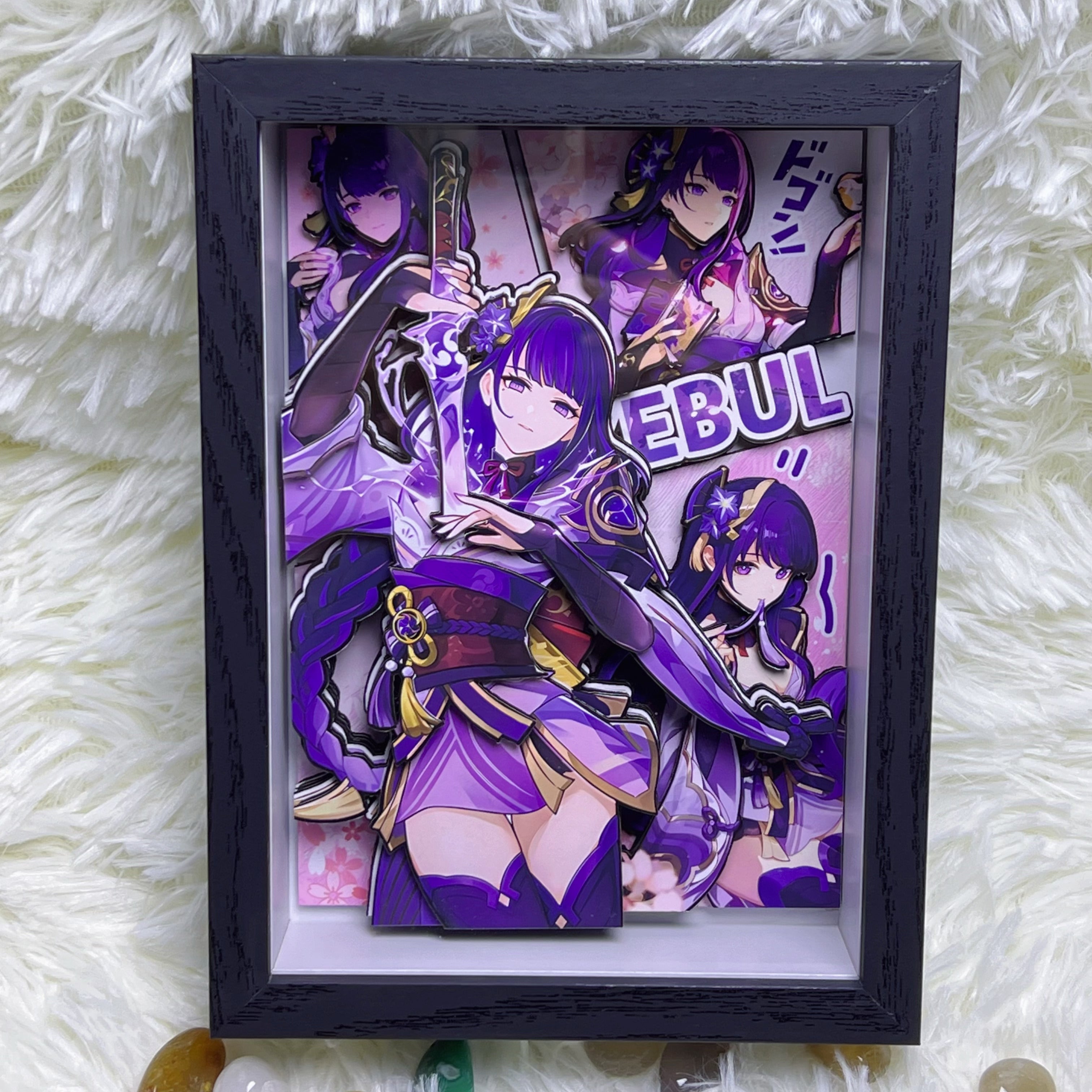 Genshin Impact Raiden Shogun 3D High-quality Photo Frame (7.5IN)