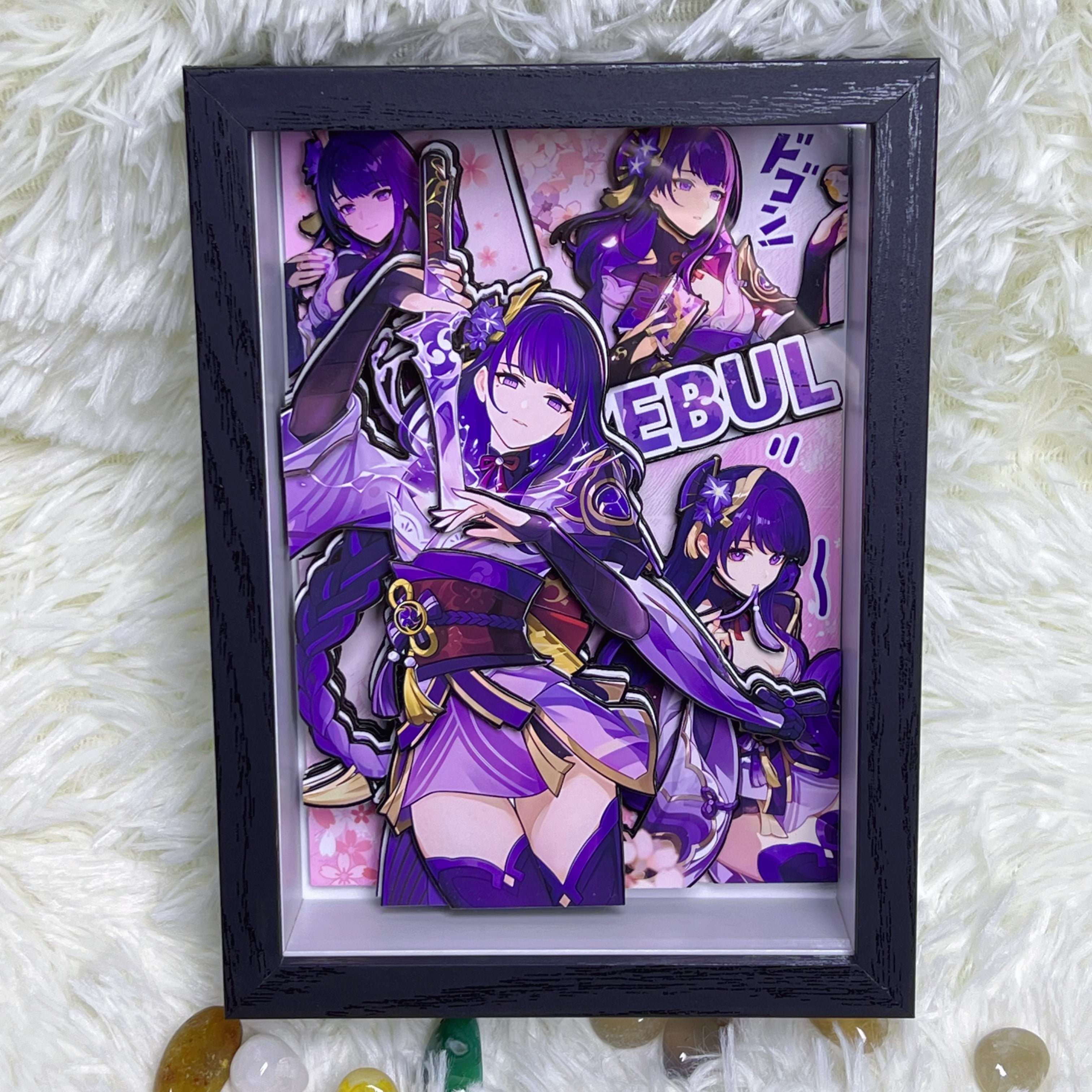 Genshin Impact Raiden Shogun 3D High-quality Photo Frame (7.5IN)