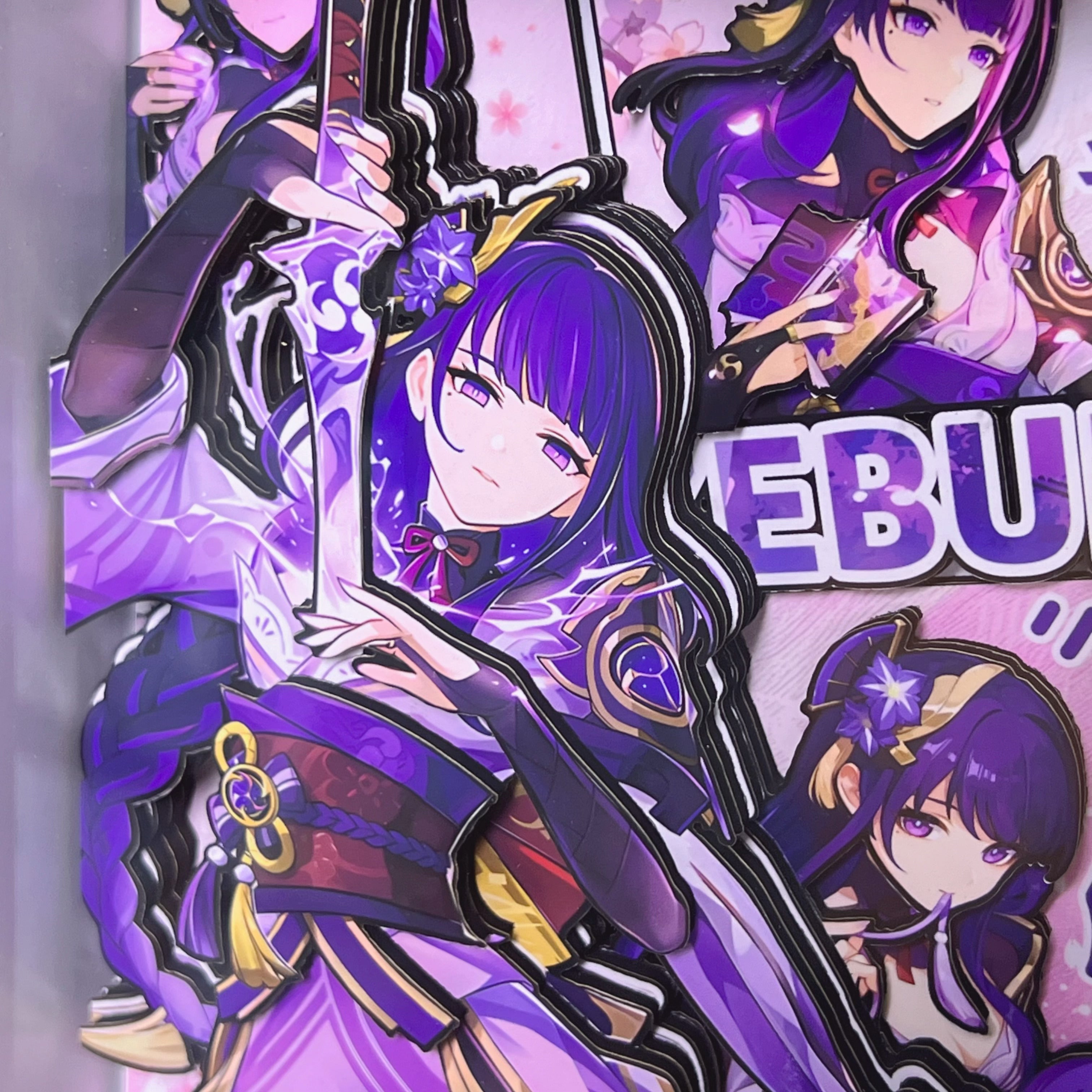 Genshin Impact Raiden Shogun 3D High-quality Photo Frame (7.5IN)