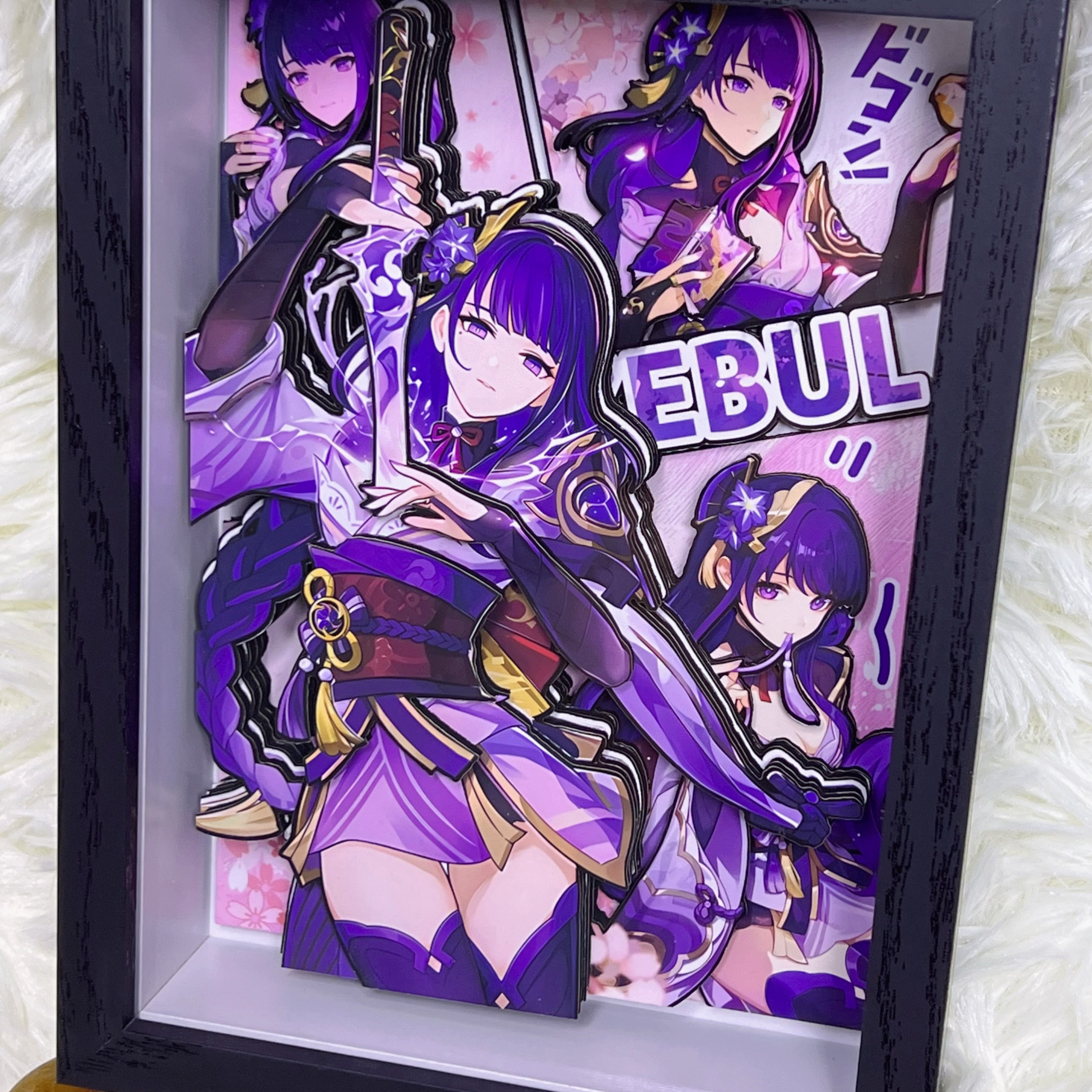 Genshin Impact Raiden Shogun 3D High-quality Photo Frame (7.5IN)