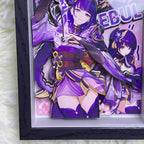 Genshin Impact Raiden Shogun 3D High-quality Photo Frame (7.5IN)