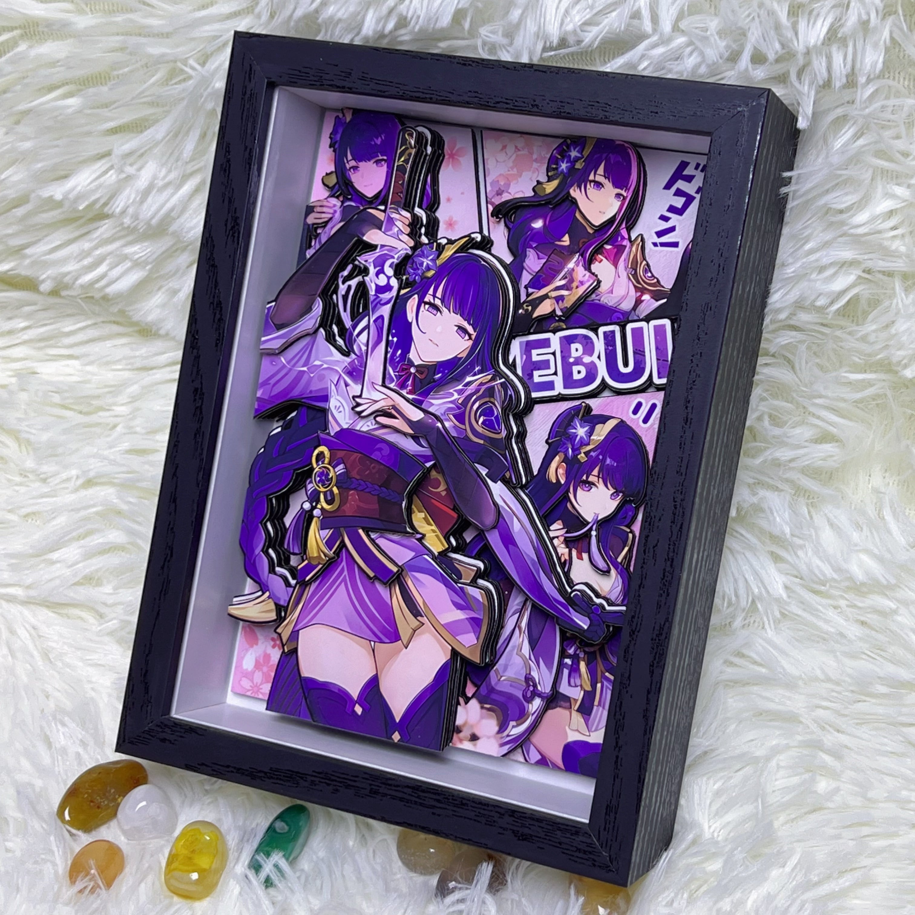 Genshin Impact Raiden Shogun 3D High-quality Photo Frame (7.5IN)