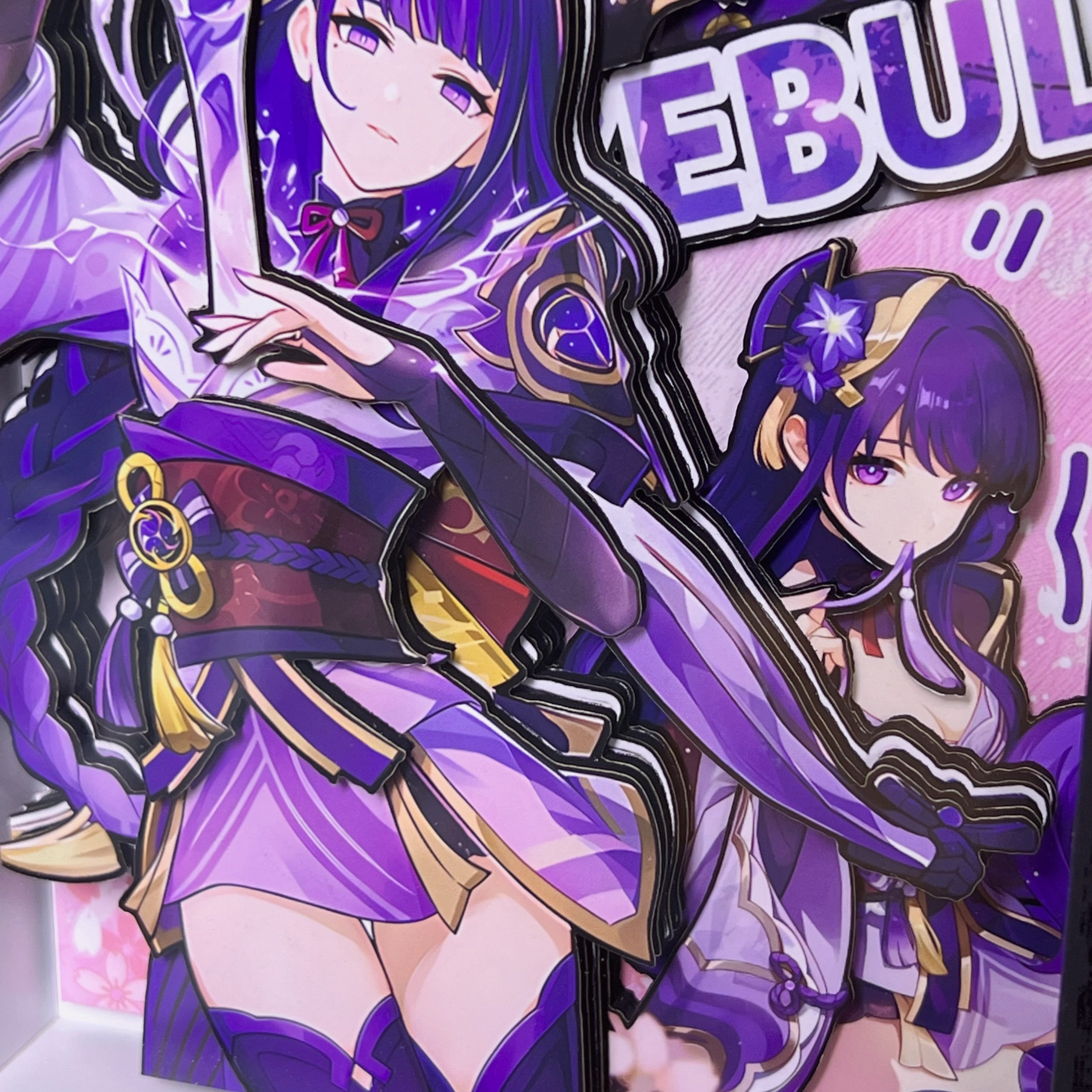 Genshin Impact Raiden Shogun 3D High-quality Photo Frame (7.5IN)